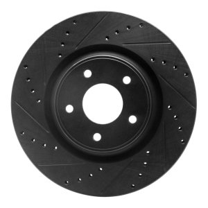 Nissan X-Trail Brake Rotor (1) - Front Left - R1 Concepts - Drilled & Slotted - Black - `14-`19 Nissan X-Trail Brake Rotor (1) - Front Left - R1 Concepts - Drilled & Slotted - Black - `14-`19